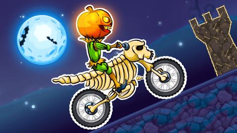 Get ready for spine-tingling stunts in Moto X3M Halloween! 🎃🏍️ Race
